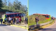 Conductor evita tragedia tras perder control de una micro en Valparaíso: Bus quedó solo a metros de un barranco