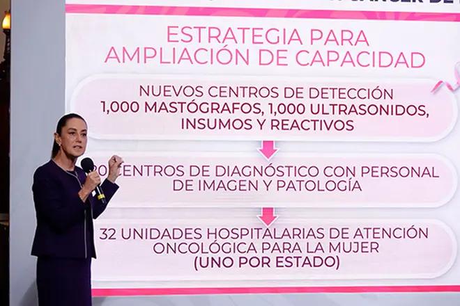Sheinbaum anuncia estrategia de prevención del cáncer de mama; se invertirán 8 mmdp