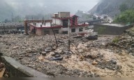 Landslide damages several commercial structures in Jammu and Kashmir’s Udhampur