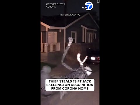 Thief steals 13-ft Jack Skellington decoration from SoCal home