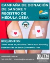 Nueva campaña de donación de sangre y registro de médula ósea en la UTN Avellaneda