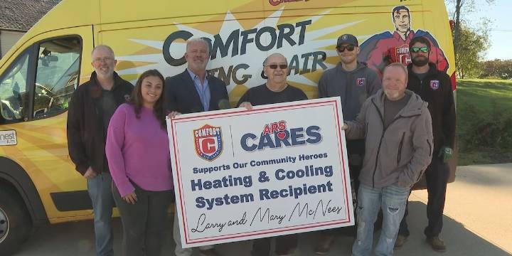Army veteran wins HVAC system after falling on hard times