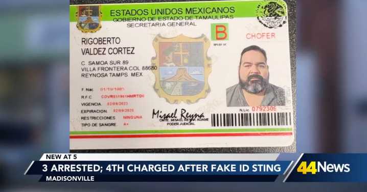 3 Arrested; 1 cited after fake ID sting