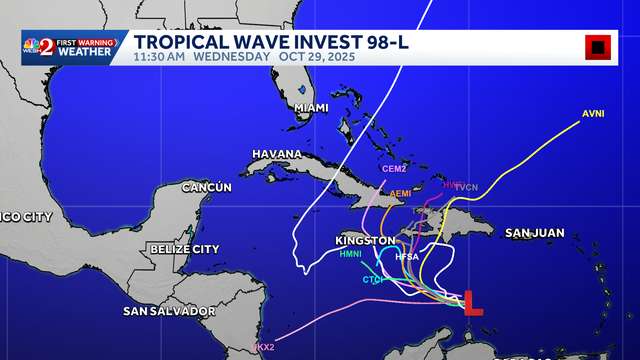 Tracking Invest 98-L: Maps, models