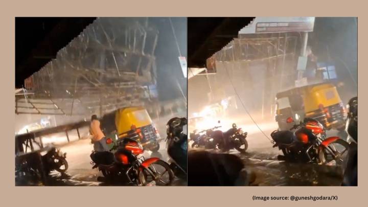 ‘Indians die like cockroaches’: Massive hoarding collapses on auto-rickshaw in Assam amid Durga Puja festivities, driver runs for life; chilling video sparks outrage