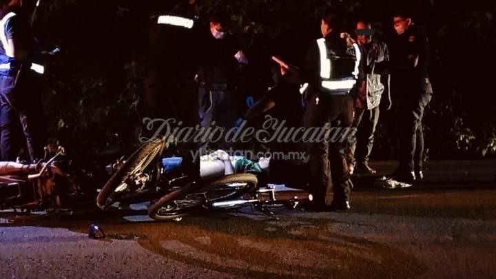 Motociclista supuestamente ebrio choca con ciclista en vía Motul