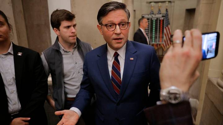 Mike Johnson says it's "futile" to bring House back during shutdown