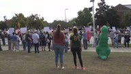 Hundreds gather at Tattnall Square Park in Macon for 'No Kings' protest