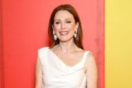 Julianne Moore Wore a Black Sweater and Leather Pants