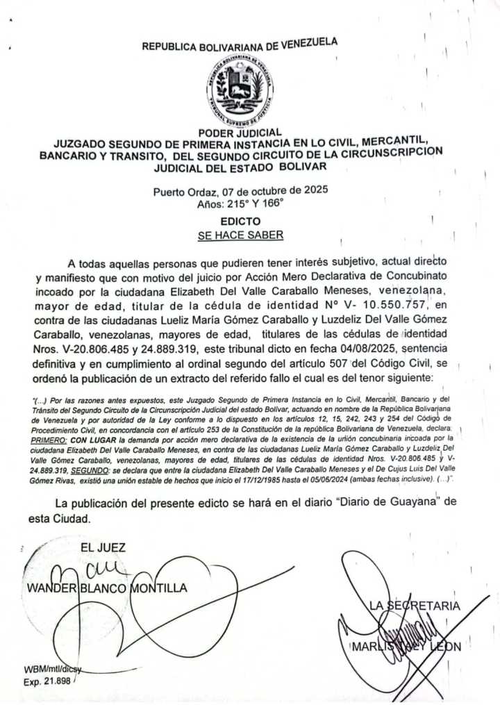 EDICTO