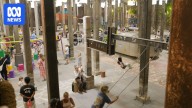 Mike Hewson creates controversial children's playgrounds. Explore his latest creation
