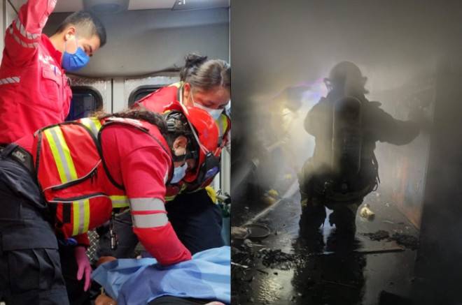 Video: Elementos de Protección Civil de Toluca actúan en incendio y auxilian en parto