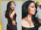 Isha Ambani in rose gold necklace, with Nita Ambani’s 25