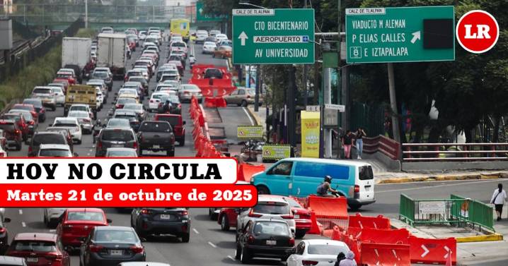Hoy No Circula martes 21 de octubre 2025: qué autos y placas descansan en CDMX y Edomex