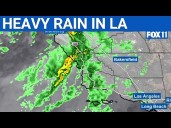 Heavy rain arrives in Los Angeles, bringing possible flooding, mudslide concerns