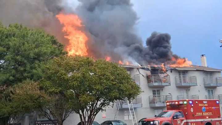 DFR: Nearly 50 firefighters respond to condo complex fire in East Dallas