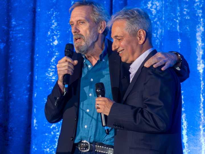 Hugh Laurie surprises TV legend David Shore's film festival gala