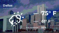 Pronóstico del clima en Dallas, Texas para este sábado 25 de octubre