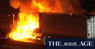 Truck fire forces closure of lanes on major Sydney highway