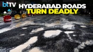 Hyderabad’s Waterlogged Roads Turn Risky | Potholes Cripple Traffic, Residents Demand Fix