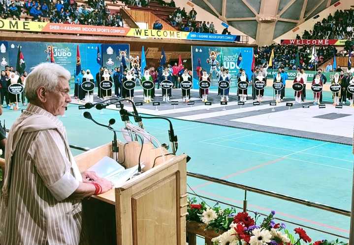 LG Sinha Addresses Athletes at 10th All India Police Judo Cluster