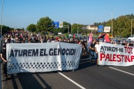 Los paros en apoyo a Palestina  cortan algunas vías en Barcelona