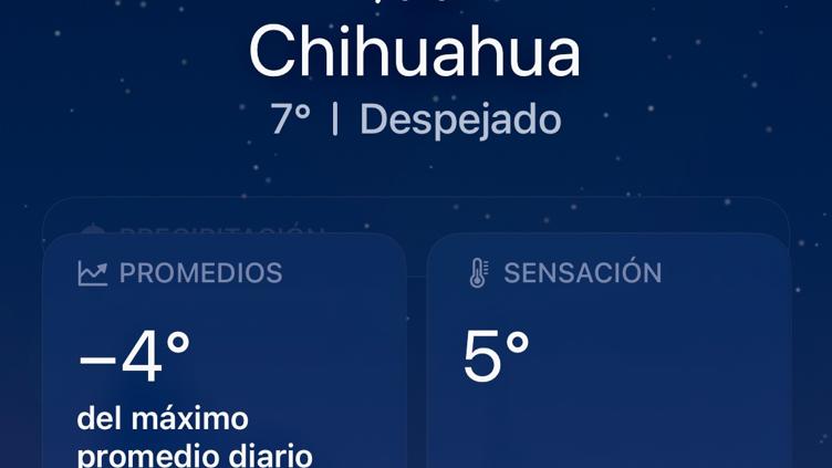 Primer helada: amanece Chihuahua con sensación de 5ºC