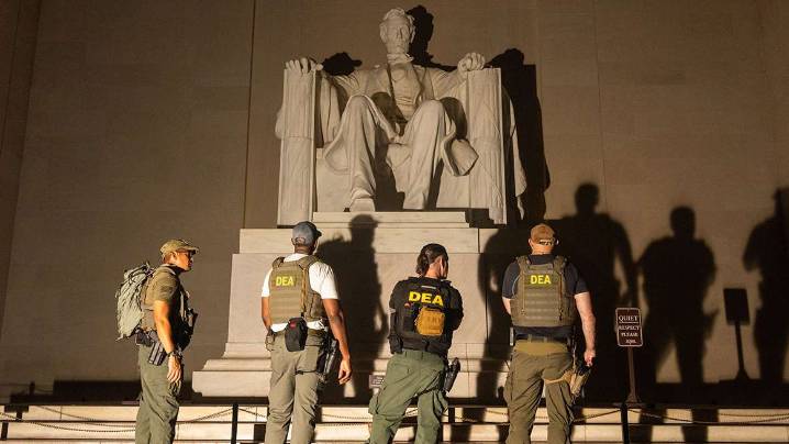 Photo: Trump Sends His Drug Cops To See the Sights in D.C.