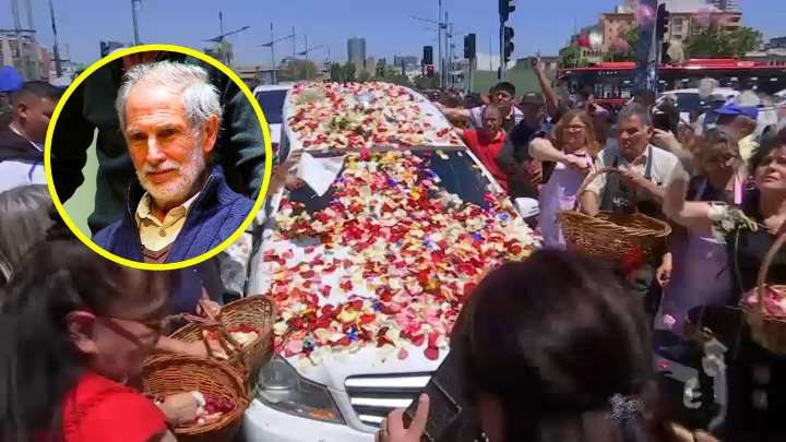 "El homenaje del pueblo": Así fue el emotivo paso del cortejo fúnebre de Tito Noguera por la pérgola de las flores