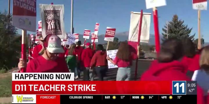 WATCH: District 11 teachers on strike