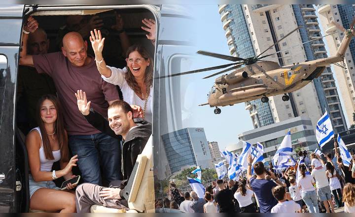 Primeras imágenes del regreso de los 20 rehenes israelíes liberados con vida por Hamás bajo plan de Trump en Gaza