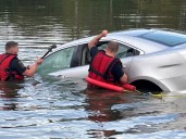 Man rescued after driving into pond in Columbus park