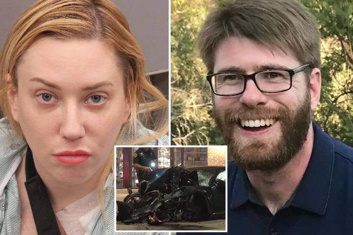 Texas housewife Kristina Chambers accused of plowing Porsche into man on first date argue her designer heels caused deadly crash