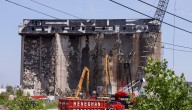 Damen Silos demolition is halted by Chicago city officials due to excessive dust
