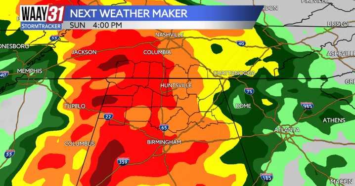 Wet end to the weekend expected