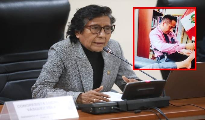 Lucinda Vásquez responde tras imagen de su asesor cortarle las uñas de los pies: Es una “venganza”