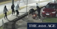 CCTV shows group attacking Brisbane motorbike shop owner