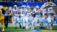 The Colts' pass catchers are not the only versatile part of their league-leading offense; it's the offensive line, too