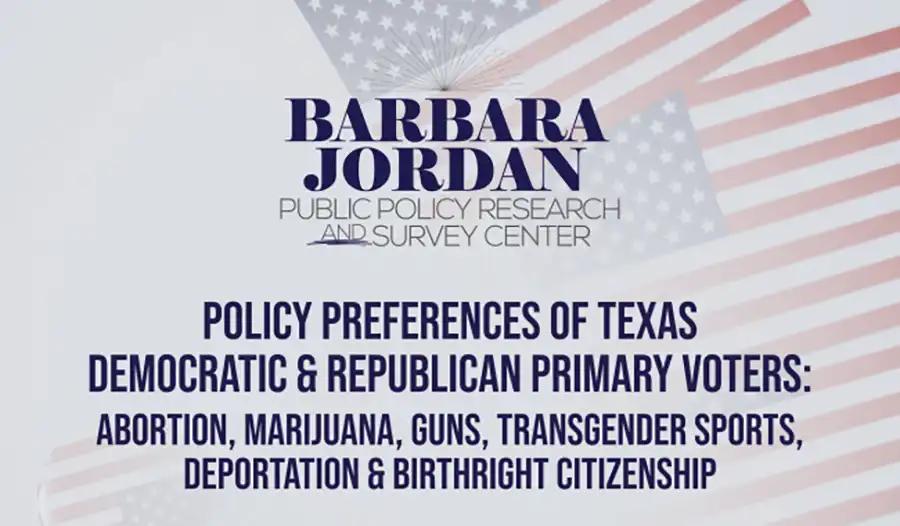 PUBLIC POLICY CHASM DIVIDES TEXAS DEMOCRATIC & REPUBLICAN PRIMARY VOTERS