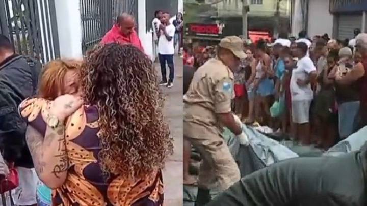 El desgarrador llanto de los familiares de las víctimas de la masacre en Río de Janeiro: "¡Era mi hijo!"