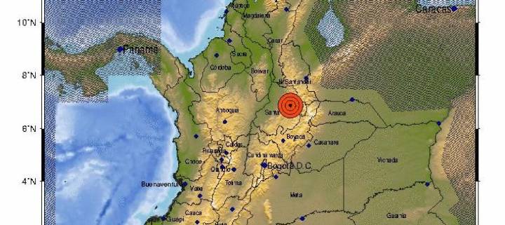 Temblor de magnitud 3,4 sacude Colombia en la madrugada de este lunes