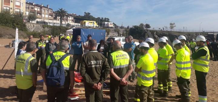 Luanco, protagonista de un simulacro por un vertido de hidrocarburos
