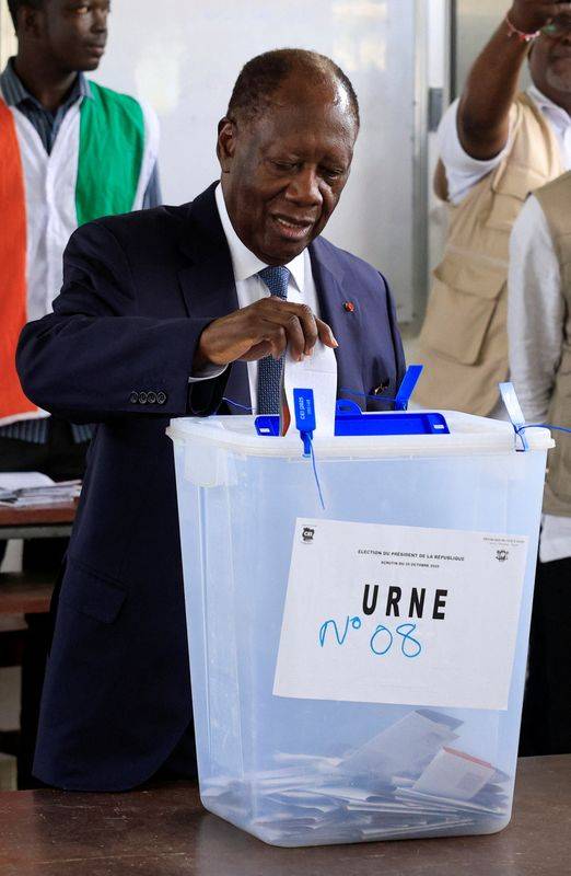 Ivory Coast President Ouattara wins re-election, provisional results say