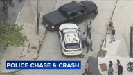 Police chase ends with crash near Spring Garden Street in Philadelphia's Northern Liberties neighborhood