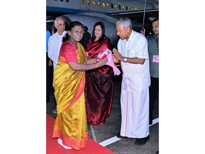 President Murmu arrives in Kerala on a four