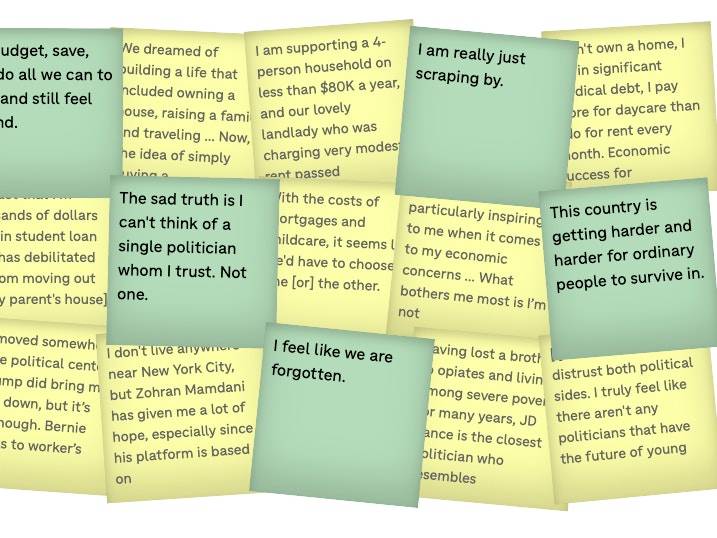 The American dream feels impossible for many young voters, who see no political fix