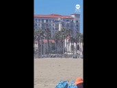 Video shows helicopter go down in Huntington Beach