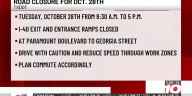 Ramp closures on I-40 between Paramount and Georgia Tuesday