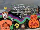 Westfall Students Complete Retro-Themed Window Art at Circleville BMV