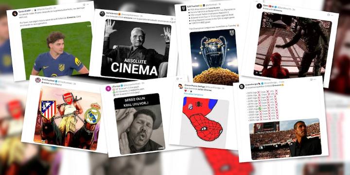 Los mejores memes de la goleada del Arsenal al Atlético de Madrid: de los dardos al Cholo Simeone al lamento por Julián Álvarez